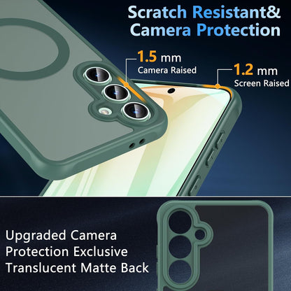 Samsung Galaxy S24 FE Hoesje - Groen - Matte Armor MagSafe Back Cover