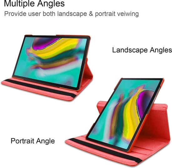 Samsung Galaxy Tab S6 Lite Tablet-Hülle - Rot - Drehbare Klapphülle