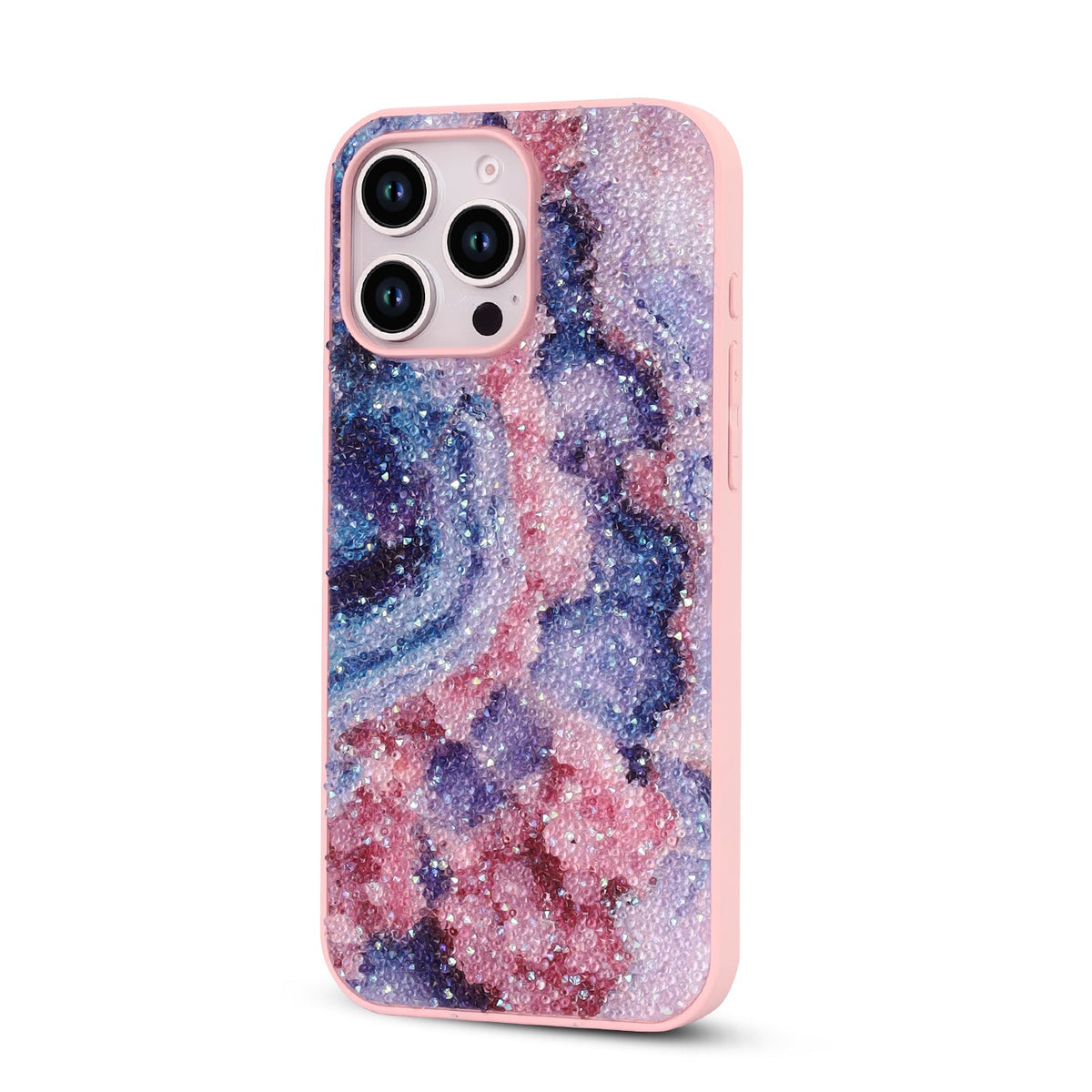 Apple iPhone 16 Pro Hoesje - Nova - Diamant Marmer Glitter Back Cover