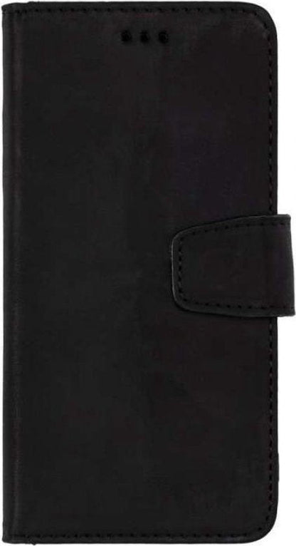 Apple iPhone Xs Max Hoesje - Zwart - Echt Leren Bookcase