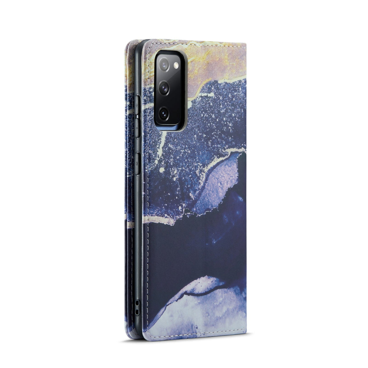 Samsung Galaxy S21 FE Hoesje - Blue Sodalite - Marmer Portemonnee Bookcase