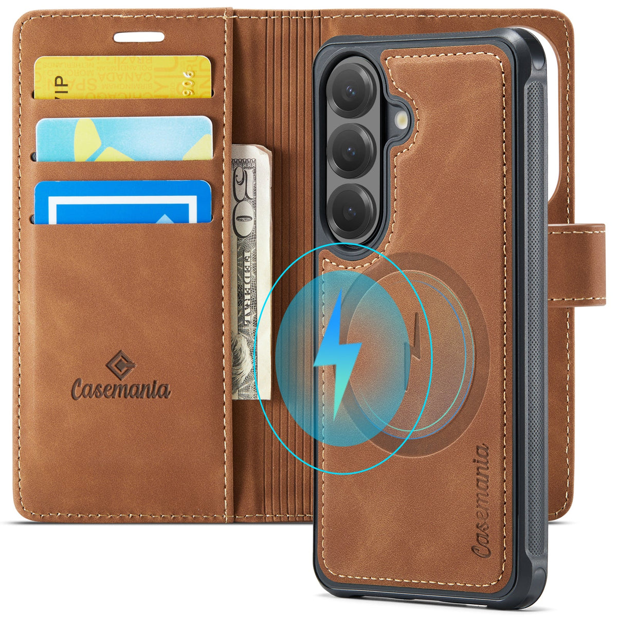 Samsung Galaxy A37 Hoesje - Sienna Brown - 2 in 1 MagSafe Bookcase