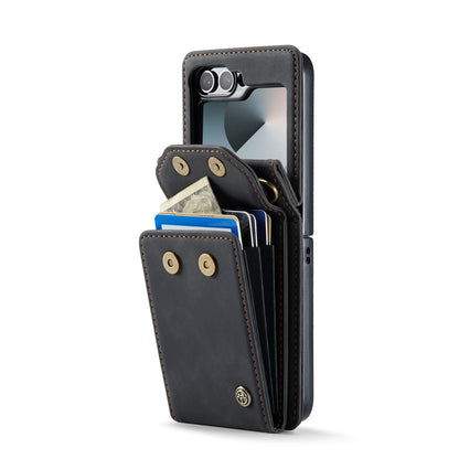 Samsung Galaxy Z Flip 7 FE Case - Charcoal Gray - Wallet Case with Phone Strap