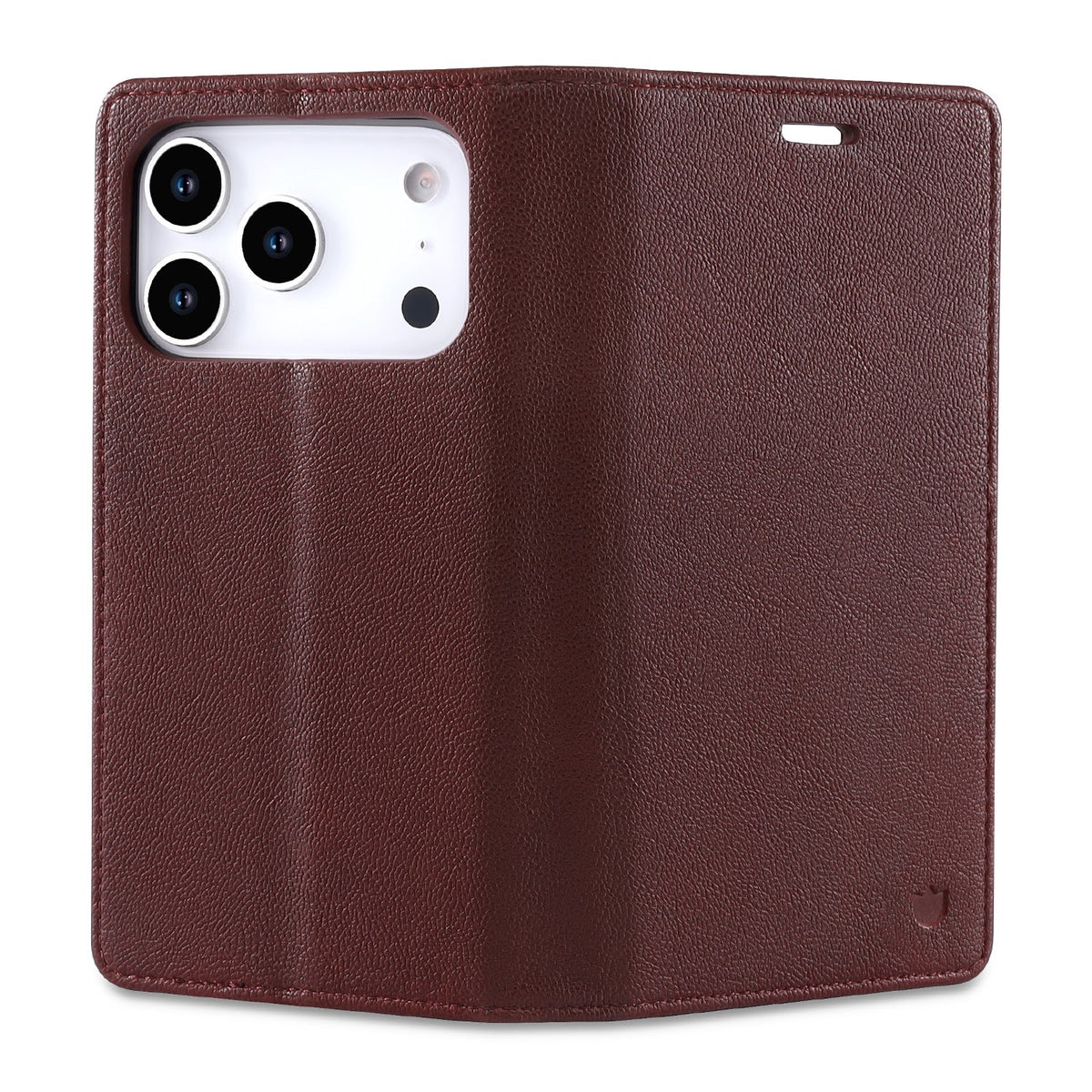 Apple iPhone 17 Pro Hülle - Burgundy Red - Dünnes Backcover in Lederoptik