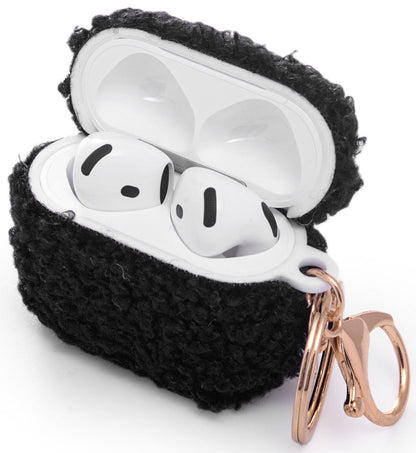 Apple AirPods 4 Hoesje - Teddy Furr - Zwart