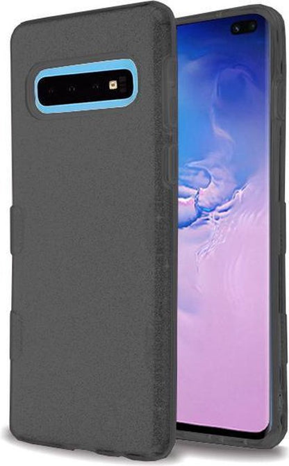 Samsung Galaxy S10+ Hoesje - Zwart - Glitter Back Cover