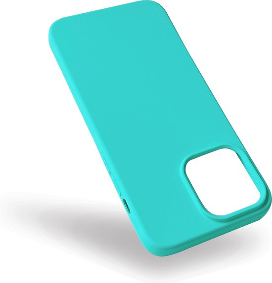Apple iPhone 14 Pro Max Hoesje - Turquoise - Matte Siliconen Back Cover