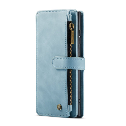 Samsung Galaxy S25 Ultra Hoesje - Aqua Blue - Luxe Bookcase met Rits