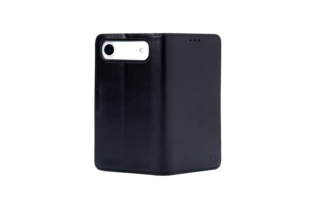 Apple iPhone Air Case - Charcoal Gray - Genuine Leather Wallet Case
