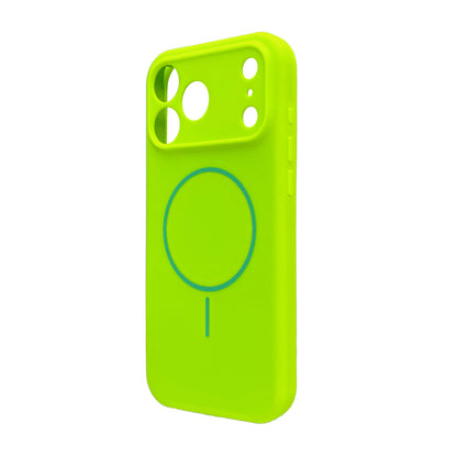 Apple iPhone 17 Pro Max Hoesje - Lime Green - Liquid Siliconen MagSafe Back Cover