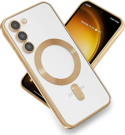 Samsung Galaxy S24 Plus Hoesje - Goud - Siliconen MagSafe Back Cover