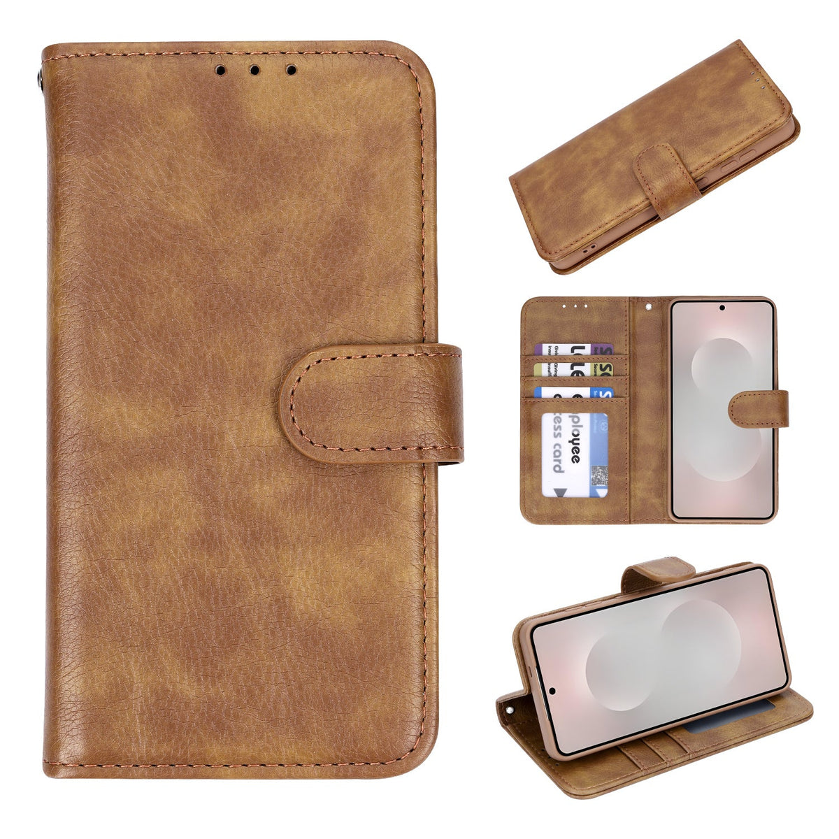 Samsung Galaxy A37 Hoesje - Bruin - Luxe Portemonnee Bookcase