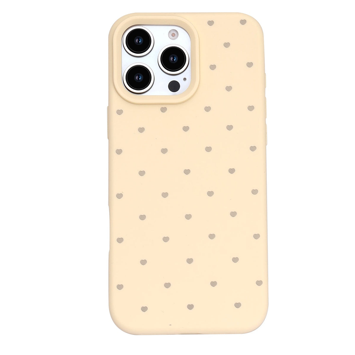 Apple iPhone 15 Pro Max Hoesje - Geel - Hartjes Back Cover