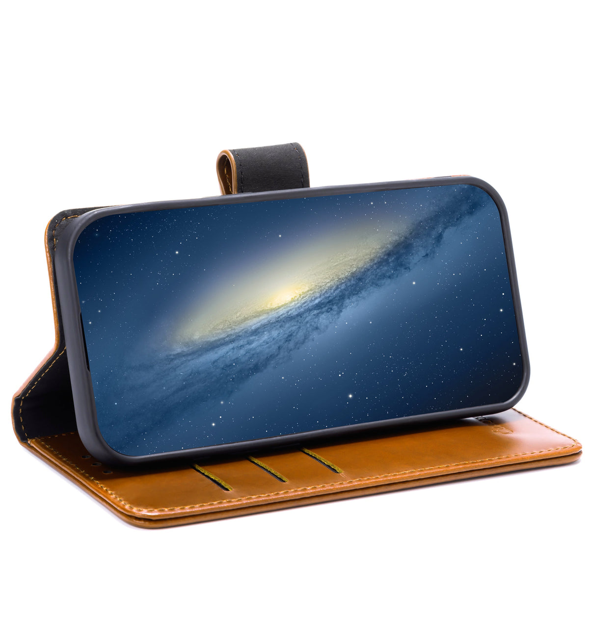 Apple iPhone 18 Pro Hoesje - Sienna Brown - Echt Leren Bookcase