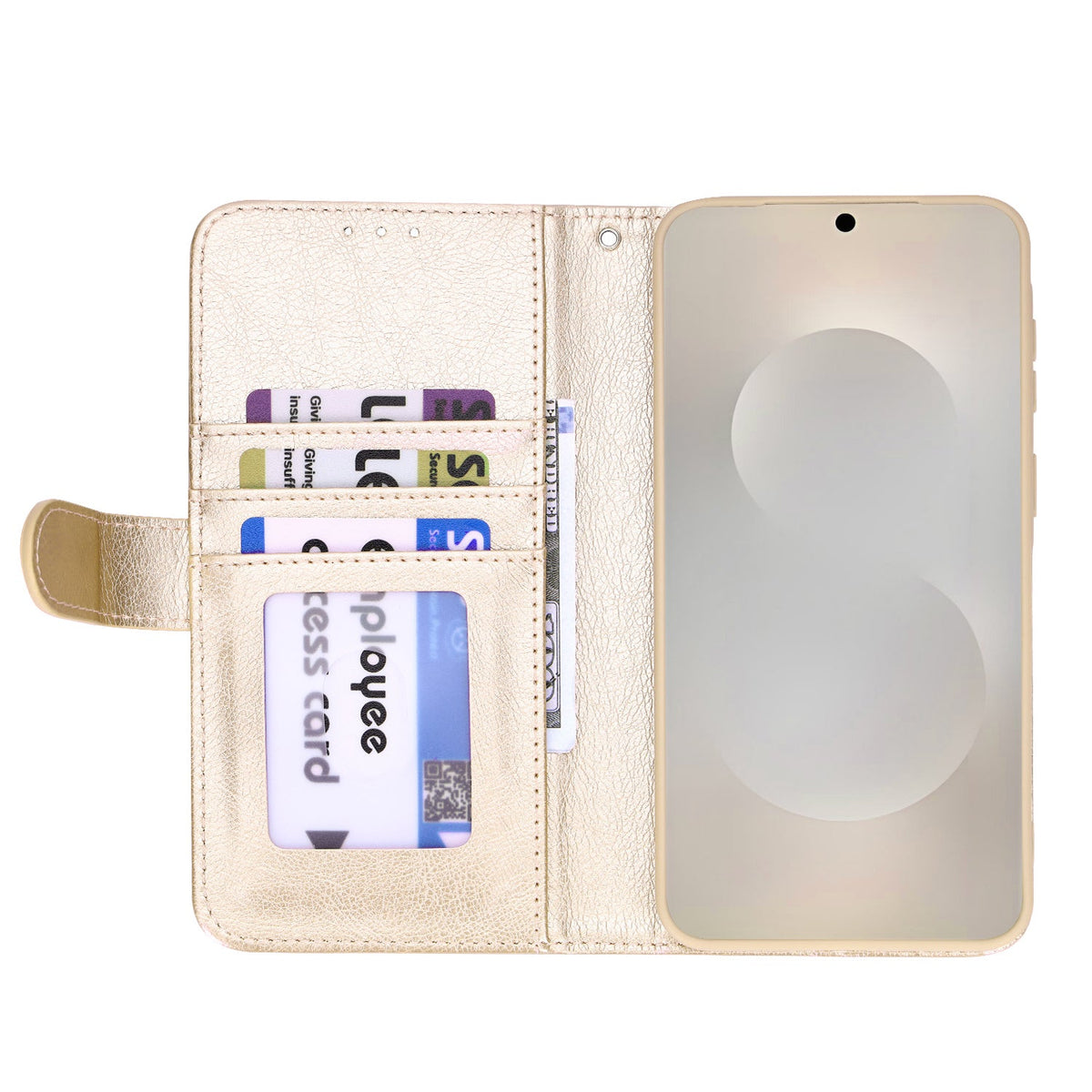 Apple iPhone 7 Hoesje - Goud - Luxe Bookcase met Rits