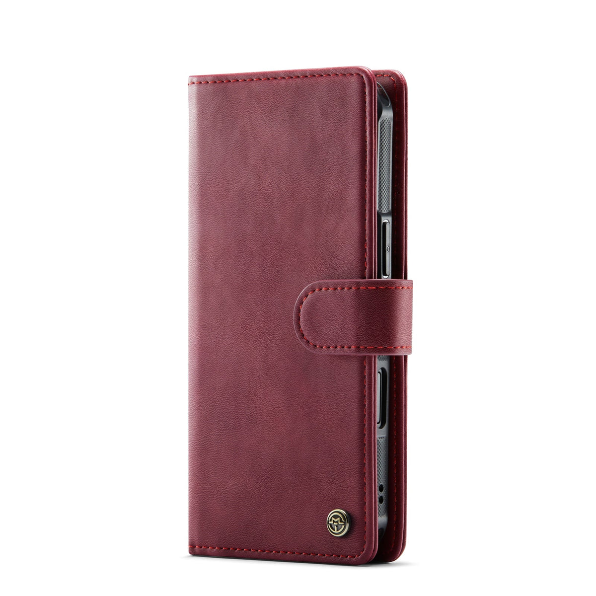Apple iPhone Air Hoesje - Burgundy Red - Luxe 2 in 1 MagSafe Bookcase