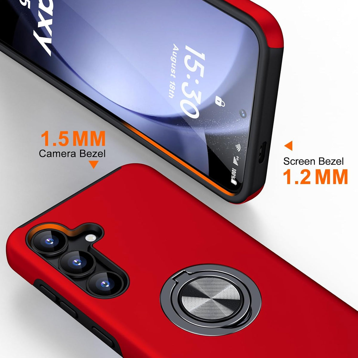 Samsung Galaxy S25 Plus Hoesje - Rood - Armor Kickstand Back Cover