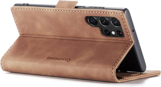 Samsung Galaxy S23 Ultra Hoesje - Sienna Brown - Dunne Bookcase