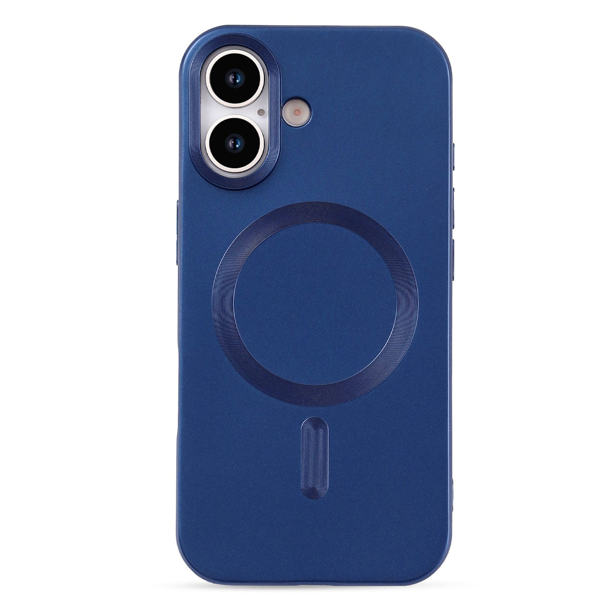 Apple iPhone 17 Hoesje - Donker Blauw - Matte Siliconen MagSafe Back Cover