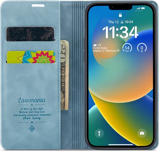 Apple iPhone 17e Case - Aqua Blue - Slim Wallet Case