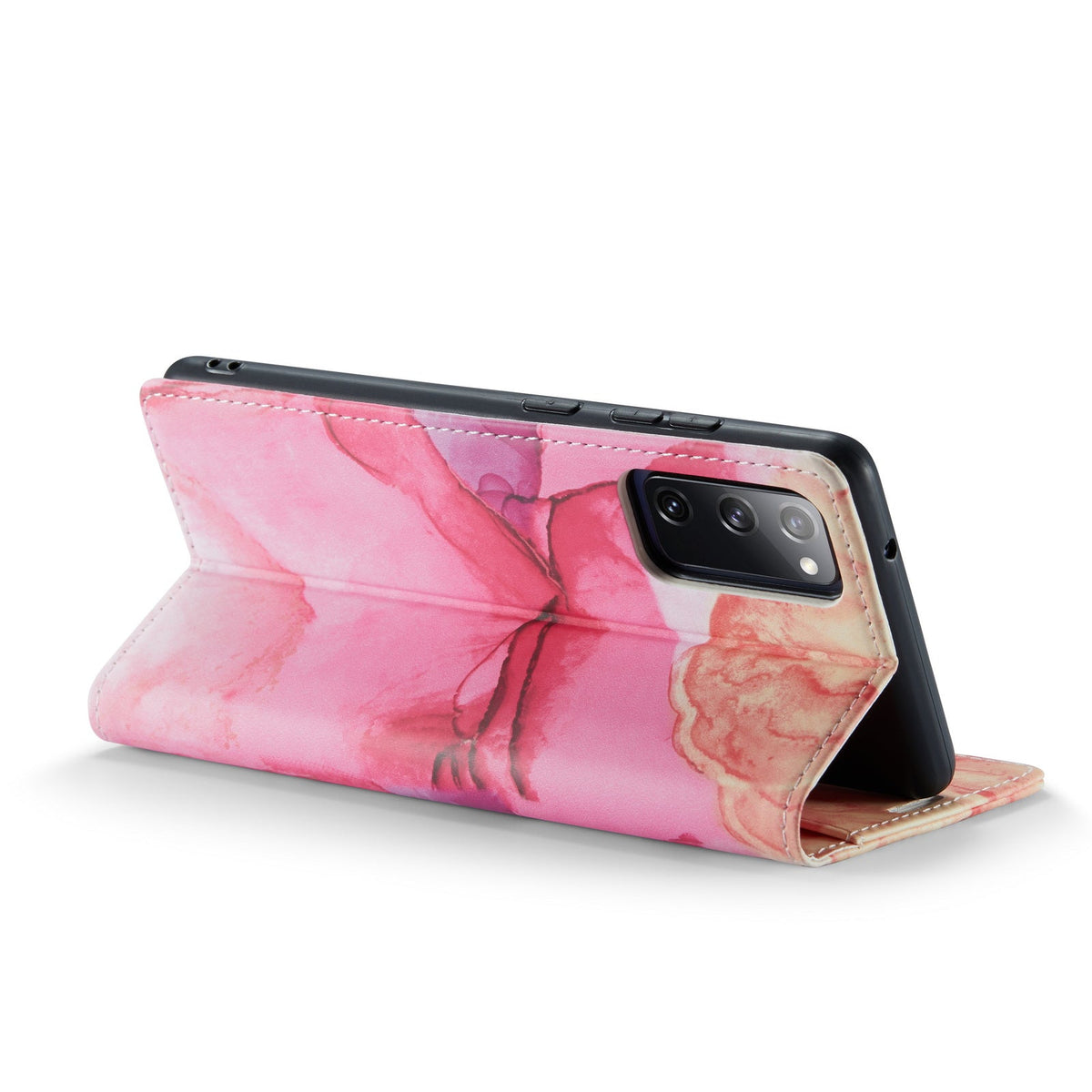 Samsung Galaxy A34 5G Hoesje - Pink Rhodonite - Marmer Portemonnee Bookcase