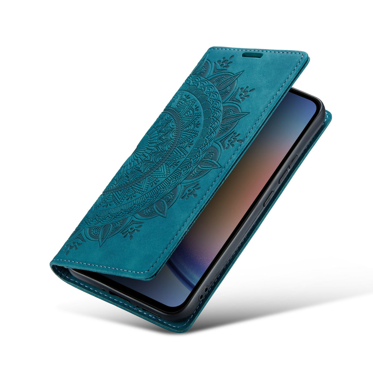 Samsung Galaxy A55 Hoesje - Emerald Green - Mandala Dunne Back Cover