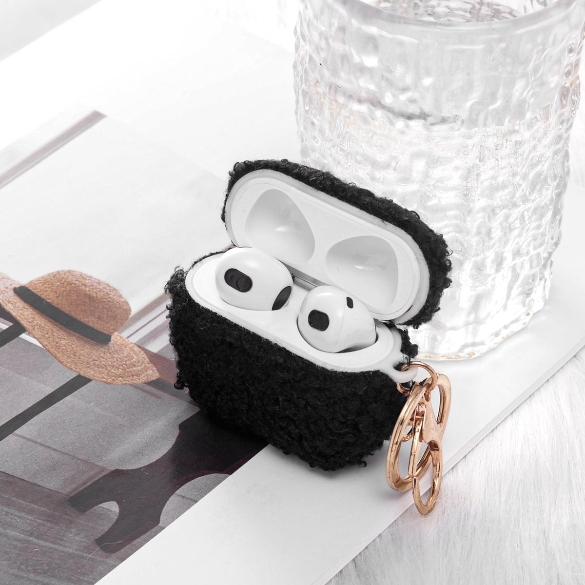 Apple AirPods 3 Hoesje - Teddy Furr - Zwart