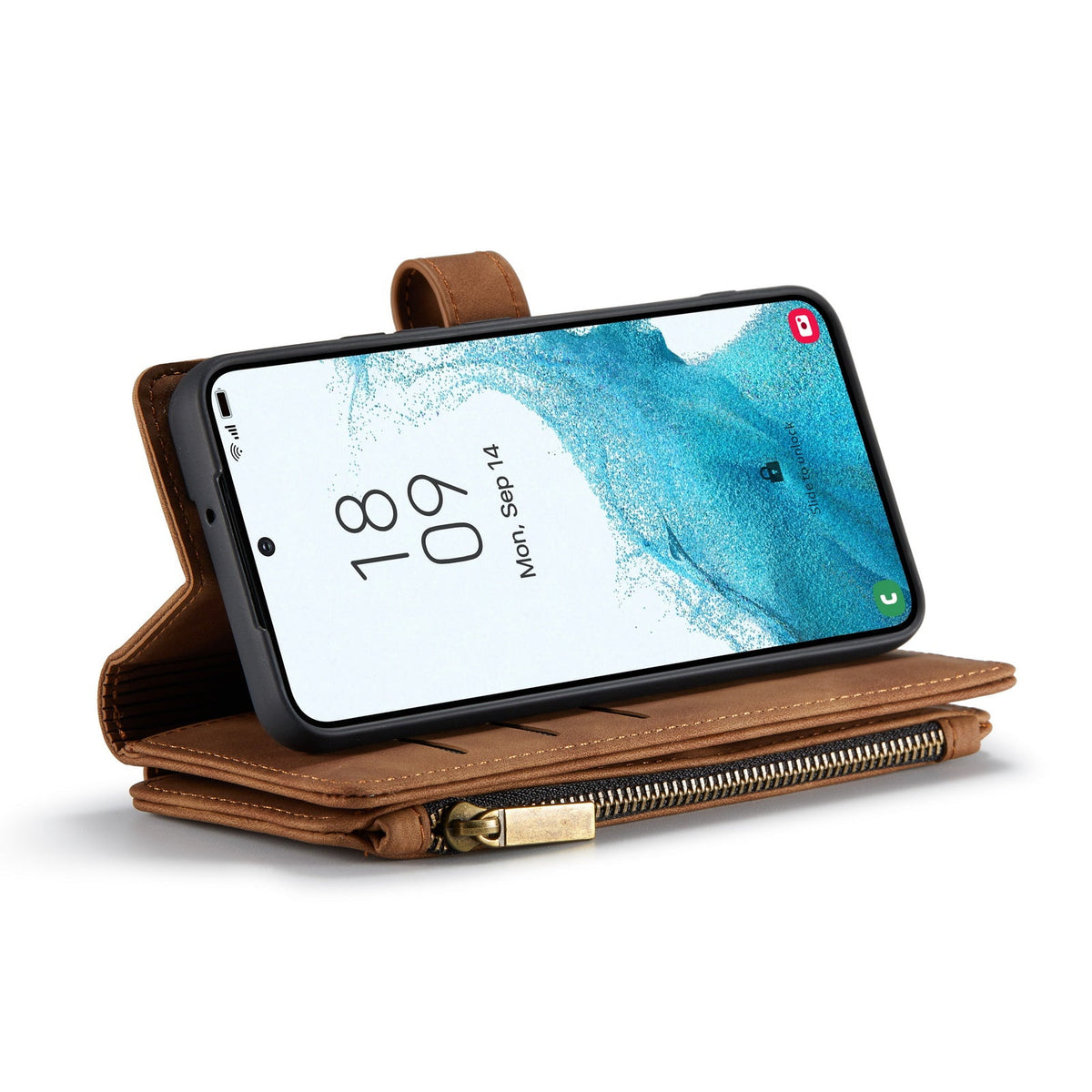 Samsung Galaxy Z Fold 4 Case - Sienna Brown - 2-in-1 Wallet Case with 10 Card Slots