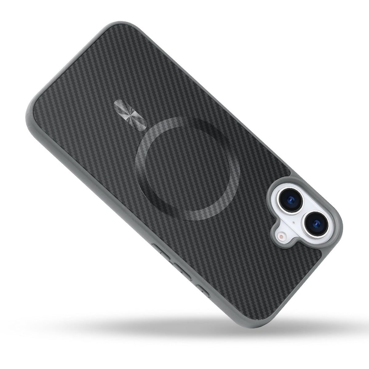 Apple iPhone 16 Plus Hoesje - Grijs - Carbon MagSafe Back Cover