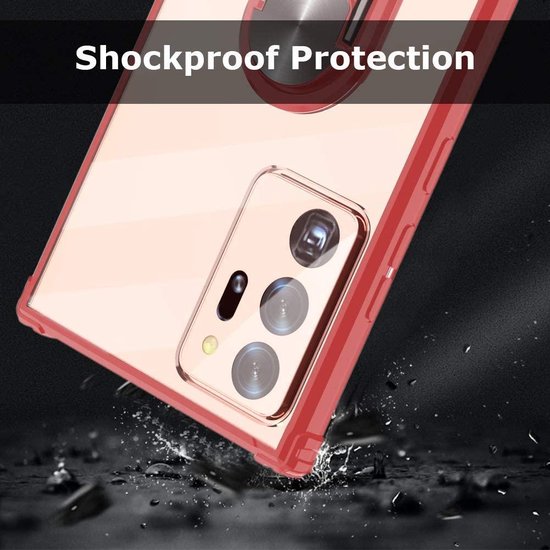 Samsung Galaxy Note20 Case - Red - Armor Kickstand Back Cover