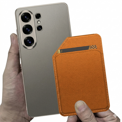 Casemania Magnetisch Pasjeshouder met Kickstand voor Samsung - Grijs