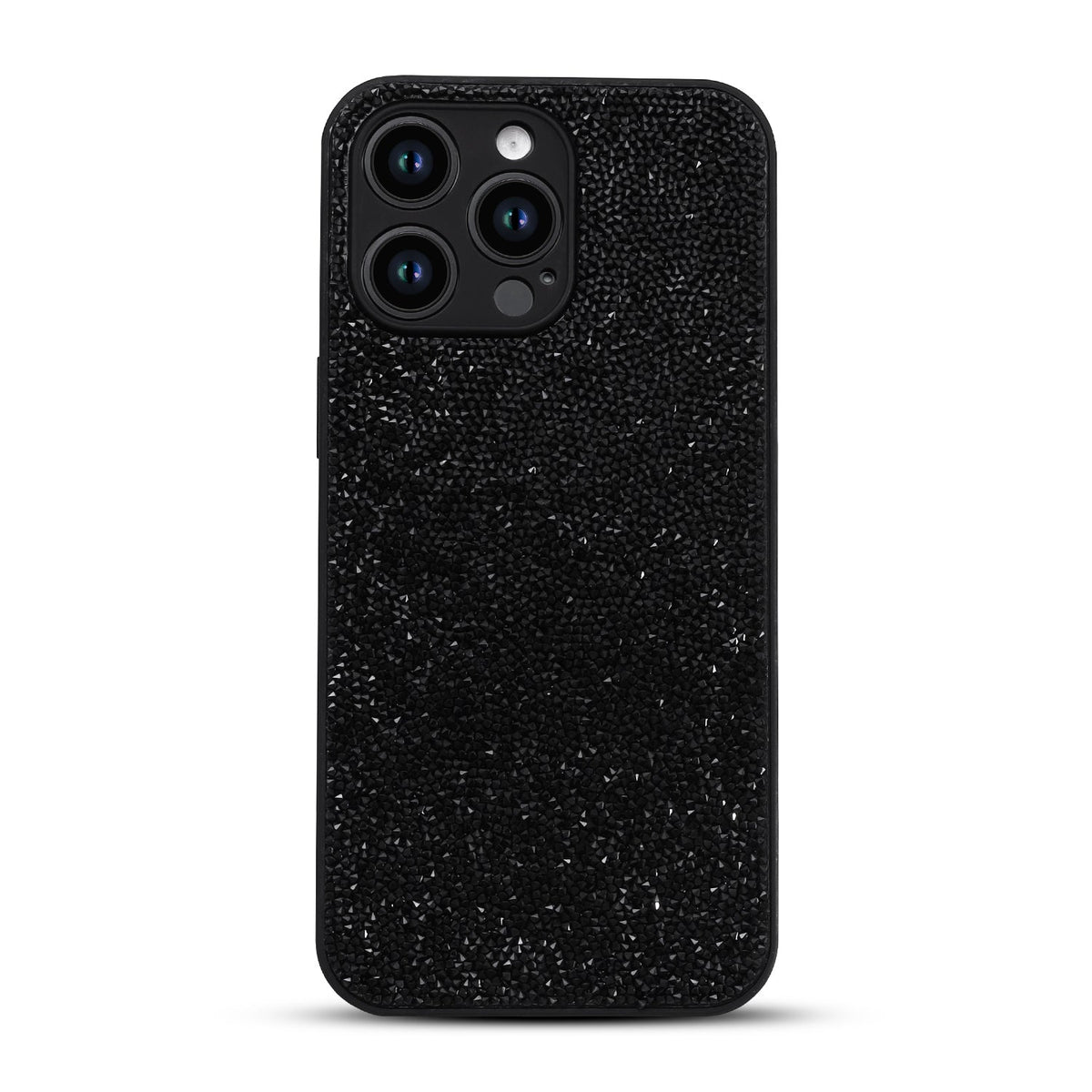 Apple iPhone 15 Pro Hoesje - Zwart - Diamant Glitter Back Cover