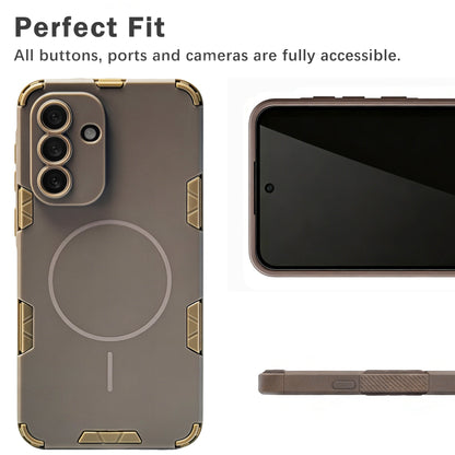 Samsung Galaxy A57 Hoesje - Matte Bruin - Frosted Matte Hardcase MagSafe Back Cover