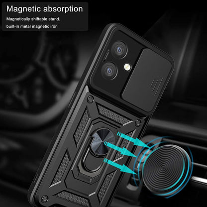 Oppo A60 Hülle - Schwarz - Armor-Ständer-Backcover
