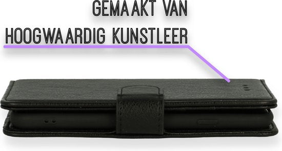 Apple iPhone SE (2020) Hoesje - Zwart - Luxe Bookcase
