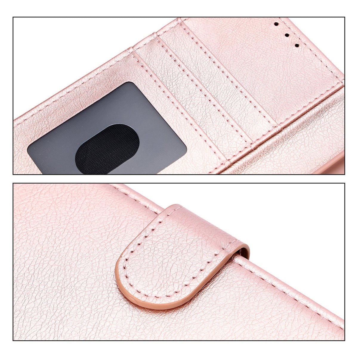 Samsung Galaxy A37 Hoesje - Rosegoud - Luxe Portemonnee Bookcase