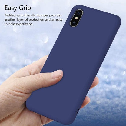 Apple iPhone Xs Max Hoesje - Donker Blauw - Siliconen Back Cover