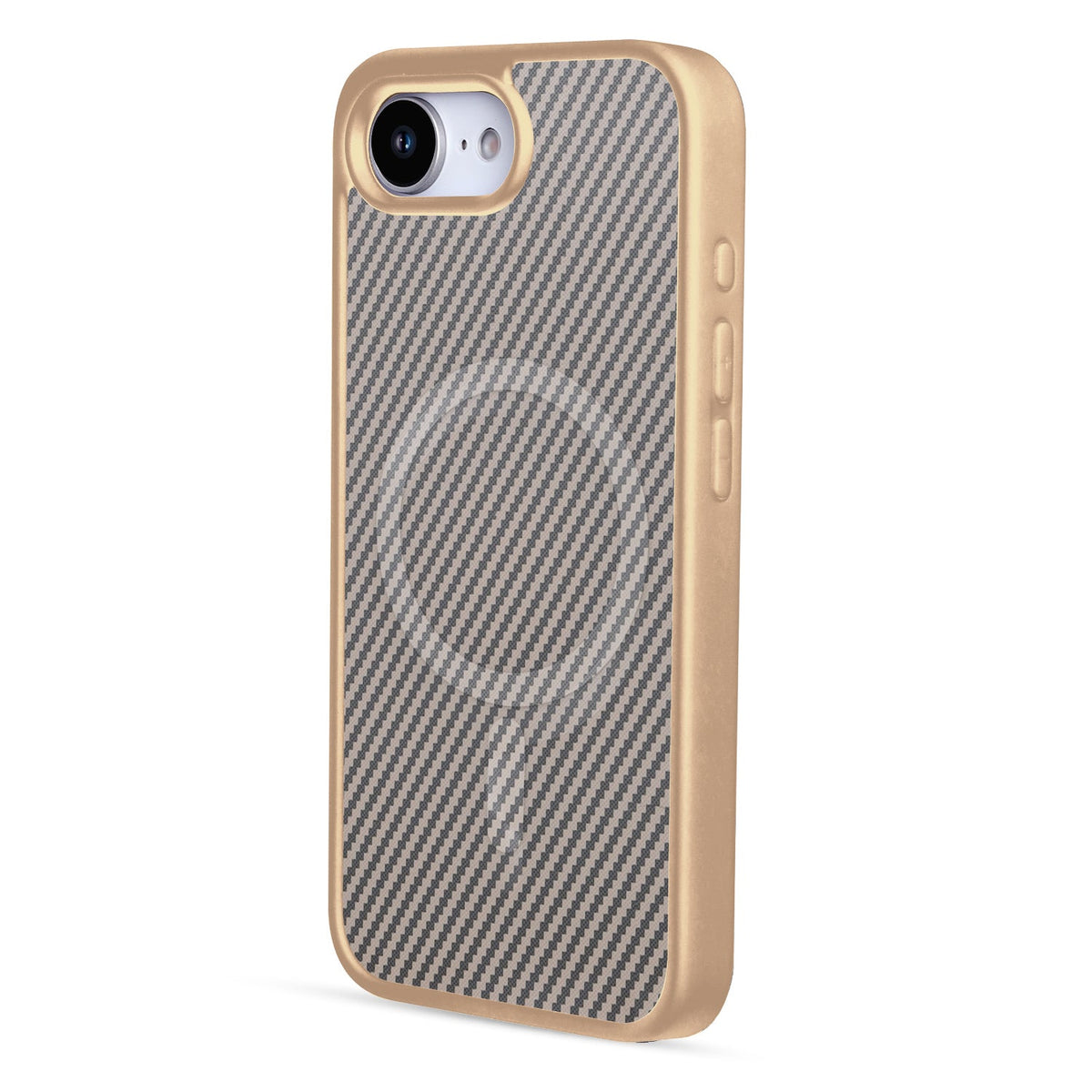 Apple iPhone 16e Case - Gold - Carbon MagSafe Back Cover