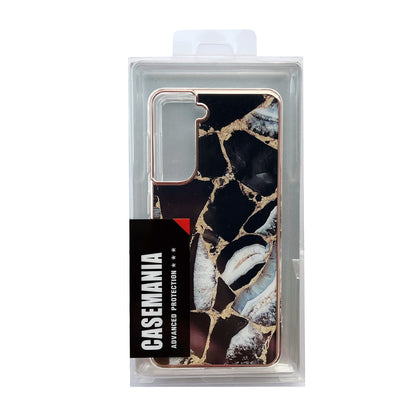 Samsung Galaxy A54 Hoesje - Marmer Zwart - Siliconen Marmer Back Cover