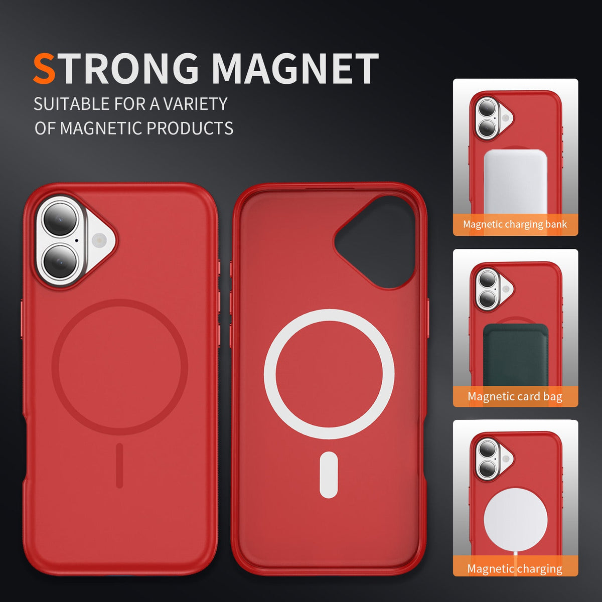 Apple iPhone 17 Hülle - Rot - Liquid-Silikon-MagSafe-Backcover