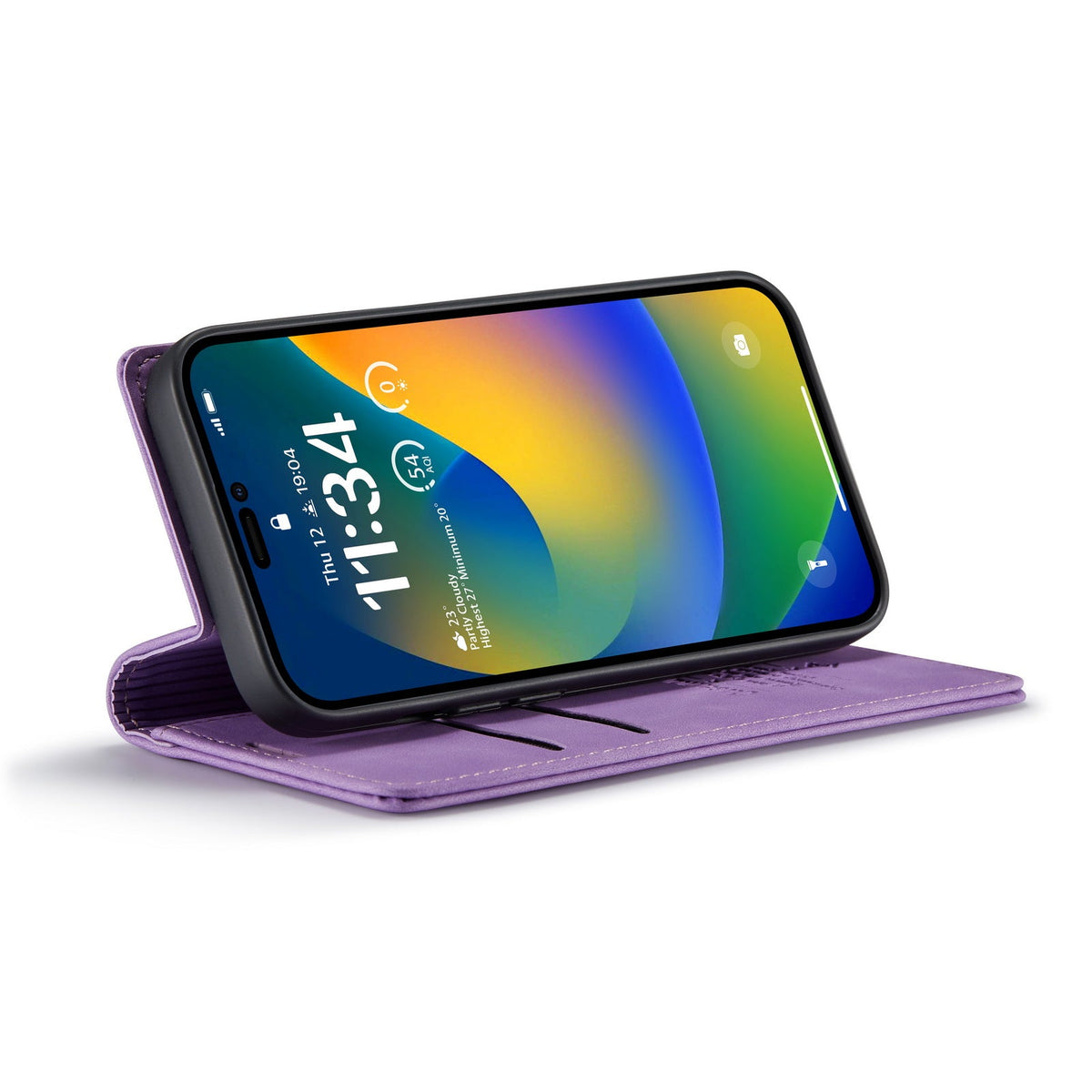 Apple iPhone 15 Pro Max Hoesje - Bright Lila - Dunne Bookcase