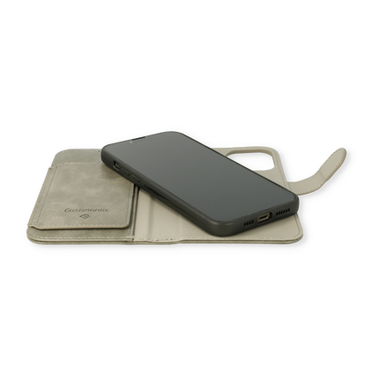 Apple iPhone 12 Case - Grey - 2-in-1 Wallet Case with 10 Card Slots