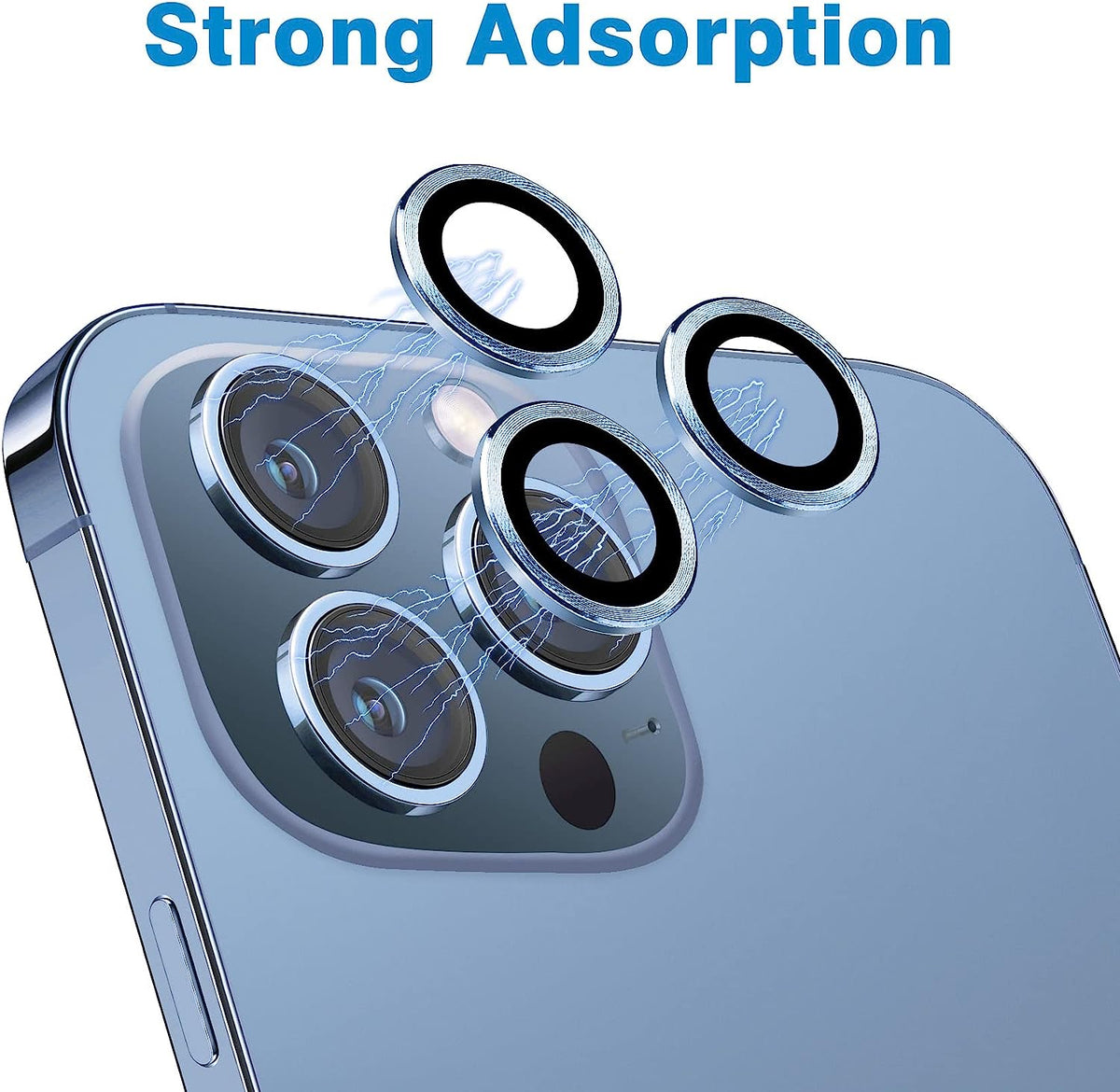 Apple iPhone 13 Pro Lens Protector - Blauw - 1 Stuk