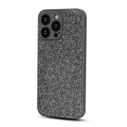 Apple iPhone 14 Pro Max Hoesje - Zilver - Diamant Glitter Back Cover