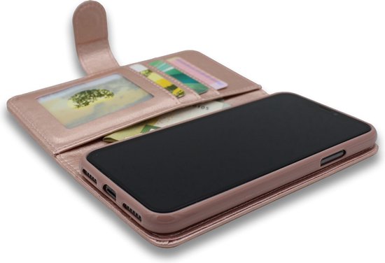 Apple iPhone 12 Hoesje - Roségoud - Luxe Bookcase
