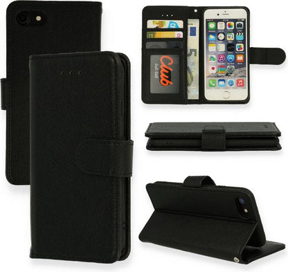 Apple iPhone SE (2020) Hoesje - Zwart - Luxe Bookcase