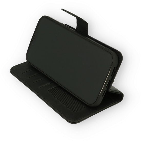 Apple iPhone 13 Pro Max Case - Black - Genuine Leather Wallet Case
