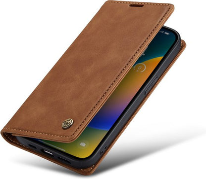 Apple iPhone 14 Pro Max Case - Sienna Brown - Slim Wallet Case