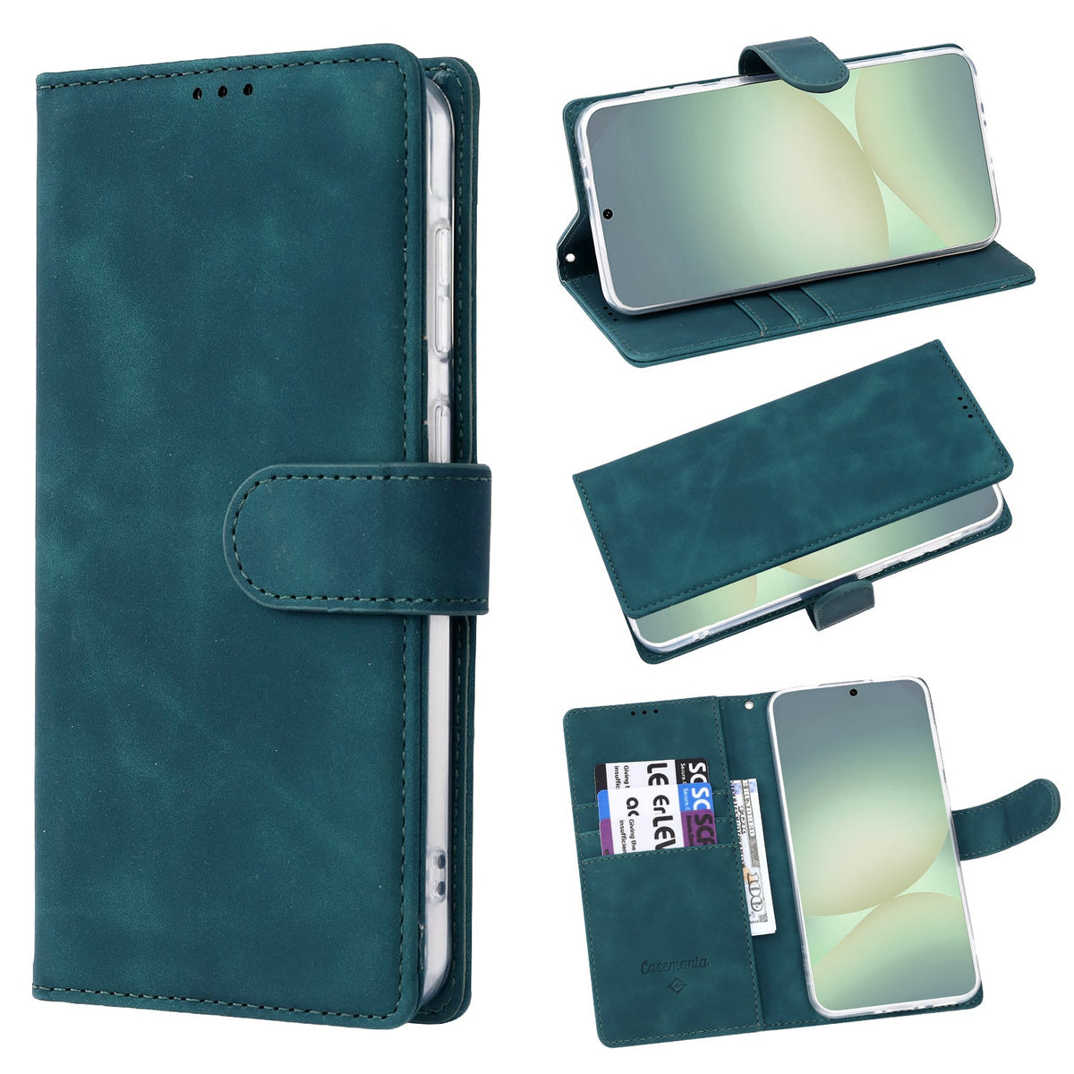 Samsung Galaxy A56 Hoesje - Emerald Green - Kunstleer - Groen Bookcase