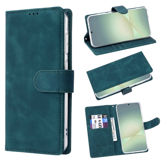Samsung Galaxy A56 Hülle - Emerald Green - Kunstleder Klapphülle mit Kartenfach